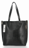 Kožené kabelka shopper bag Vittoria Gotti čierna VG803